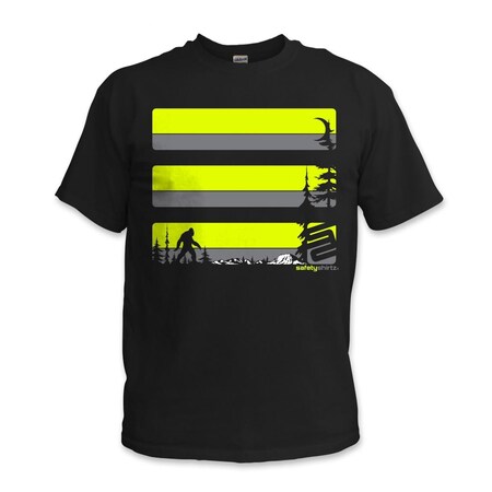 Safetyshirtz Sasquatch High Visibility Tee, Black, 2XL 64010501XXL
